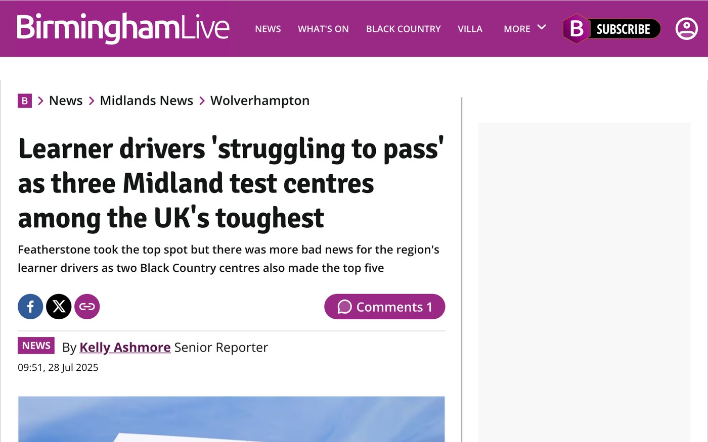 Learner drivers struggling to pass as three Midland test centres rank among the UK's worst on Birmingham Mail