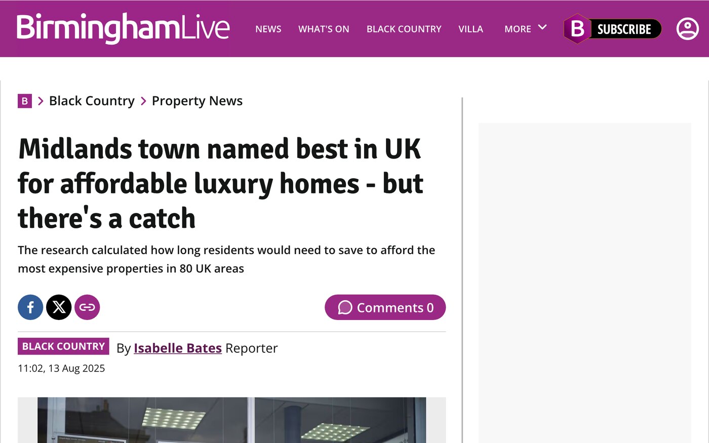 Midlands town named best in UK for affordable luxury homes, but there's a catch on Birmingham Mail