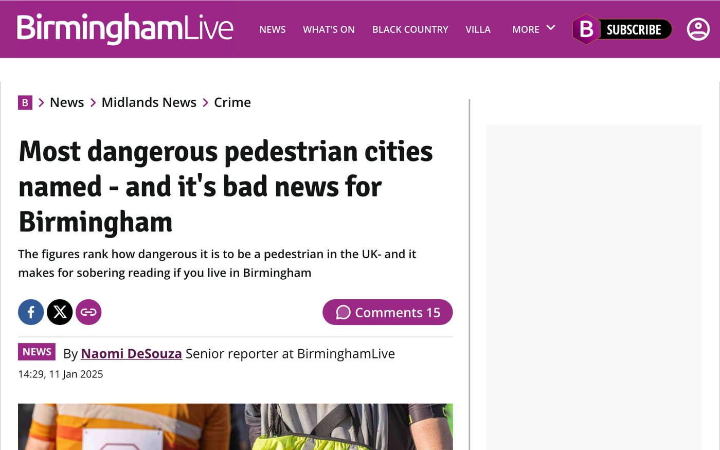 Most dangerous pedestrian cities named, and it's bad news for Birmingham on Birmingham Mail